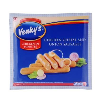 Venkys Chicken Cheese N Onion Sausages